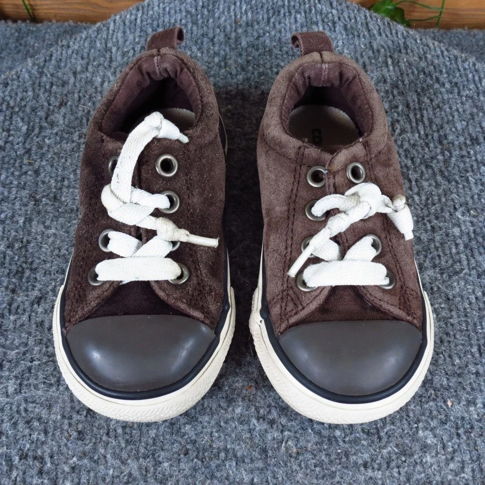 Converse Chuck Taylor All Star Infants Low Top Sneaker Size 7 Casual Brown Suede